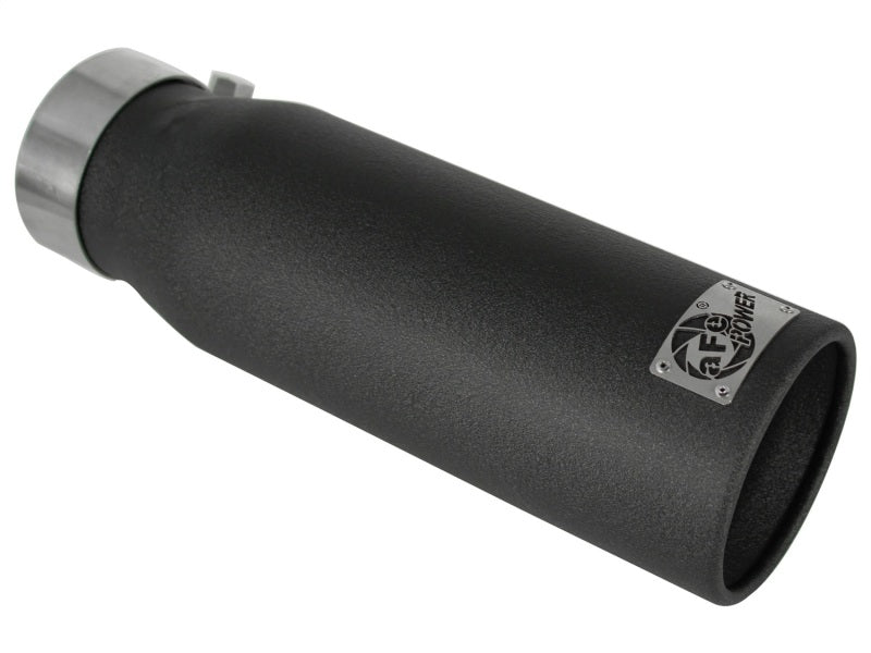 aFe MACHForce XP Exhausts Tips SS-304 EXH Tip 3in x 4Out x 12L Bolt-On (blk) aFe Catback