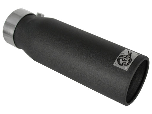 aFe MACHForce XP Exhausts Tips SS-304 EXH Tip 3in x 4Out x 12L Bolt-On (blk) aFe Catback