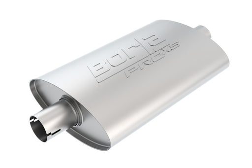 Borla Universal Pro-XS Muffler Oval 2.25in Inlet/Outlet Notched Muffler Borla Muffler