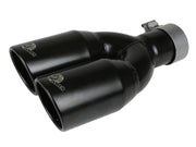 aFe MACH Force-Xp 409 Stainless Steel Clamp-on Exhaust Tip 2.5in Inlet 3.5in Outlet - Black aFe Tips