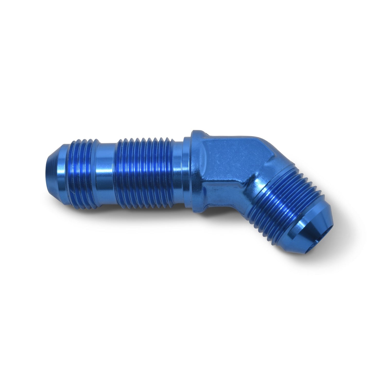 8AN 45 Degree Flare Bulkhead Adapter Fitting With Blue Finish RUSSELL Autoparts