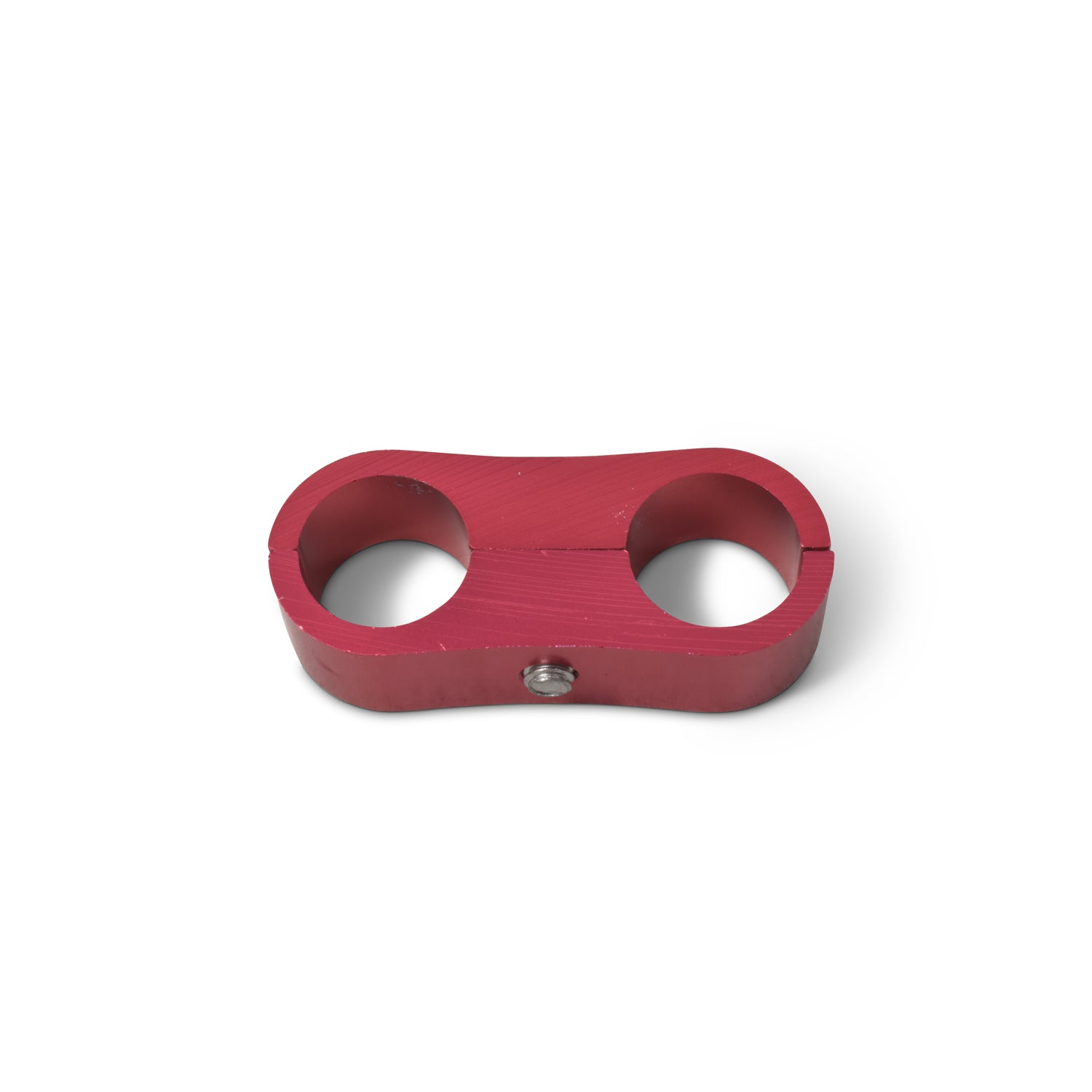 8AN Aluminum Hose Separator For Two 8AN Size Tubing With Red Finish - Pair