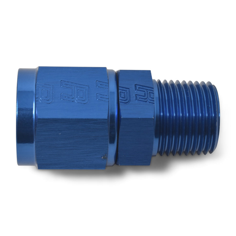 8AN  Female To 1/2" Male NPT Fitting With Blue Finish