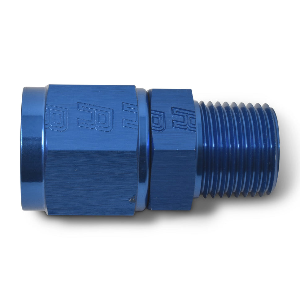 8AN  Female To 3/8" Male NPT Fitting With Blue Finish