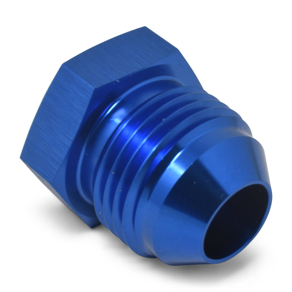 8AN Flare Plug Adapter Fitting With Blue Finish