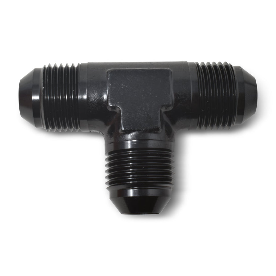8AN Flare Tee Adapter Fitting With Black Finish
