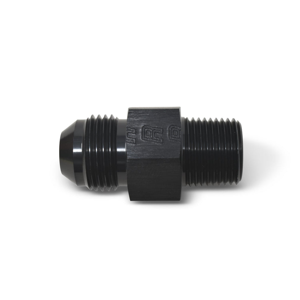 8AN Flare To 3/8" Pipe Fuel Pressure Adapter With Black Finish