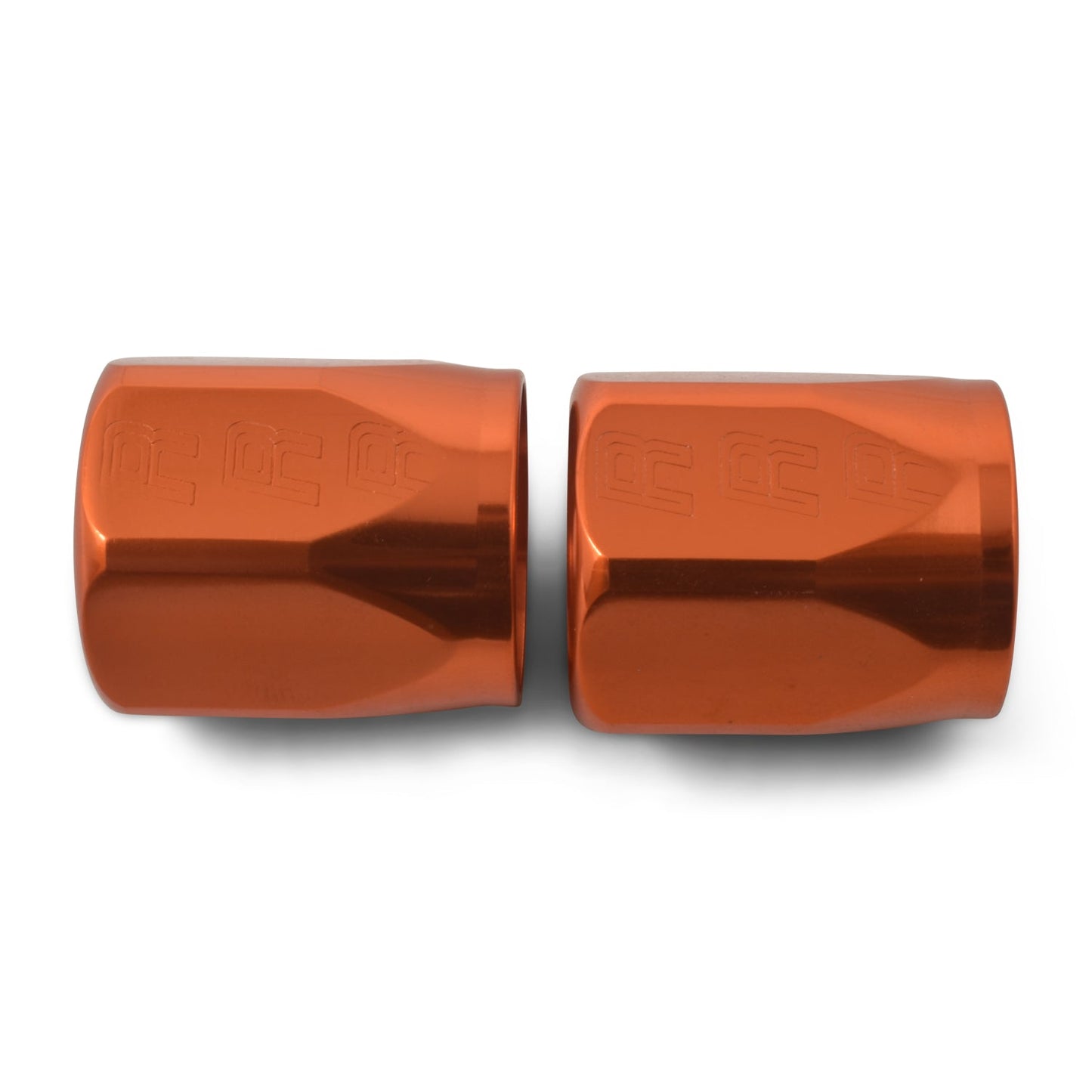 8AN Hose End Socket With Orange Anodized Finish - Pair RUSSELL Autoparts