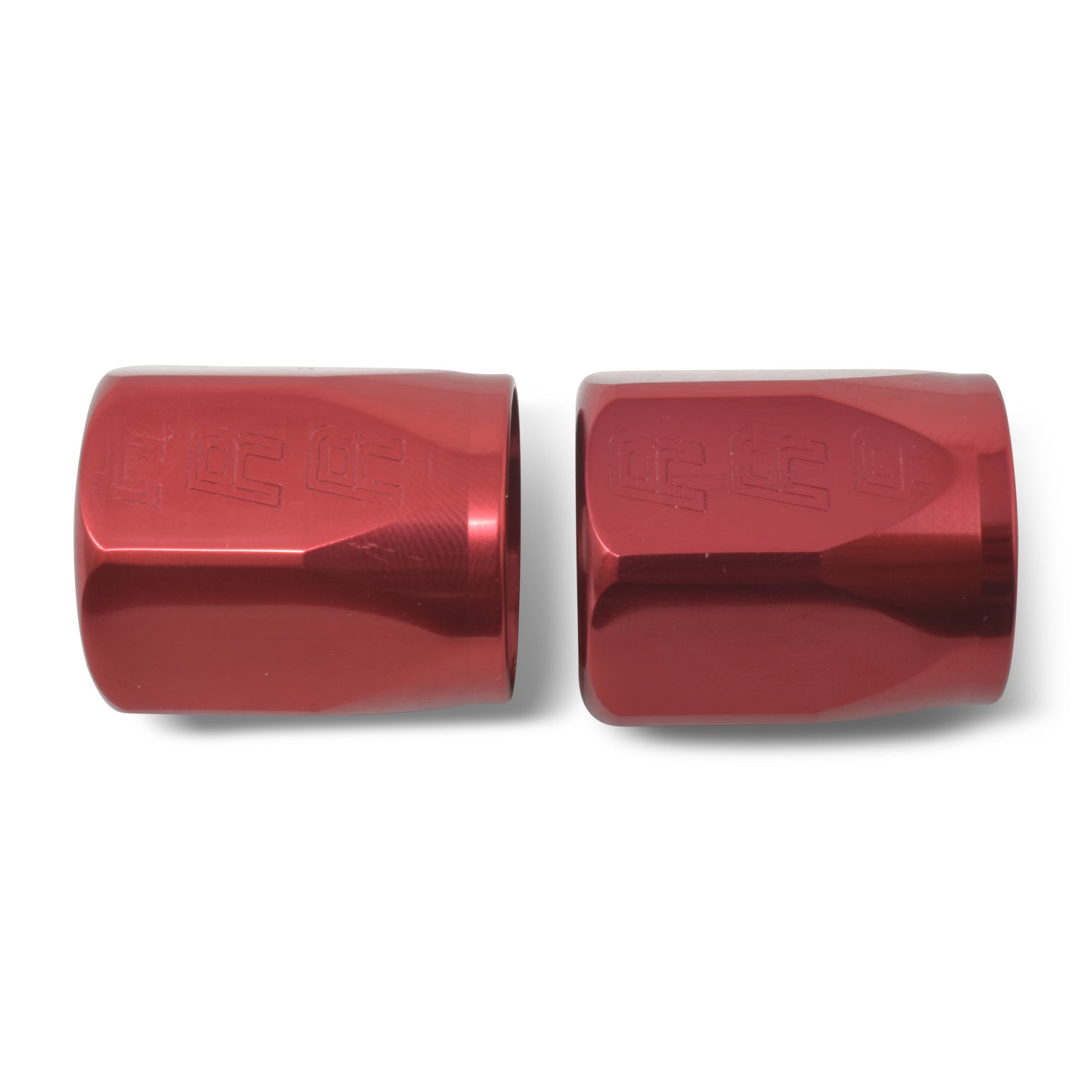 8AN Hose End Socket With Red Anodized Finish - Pair