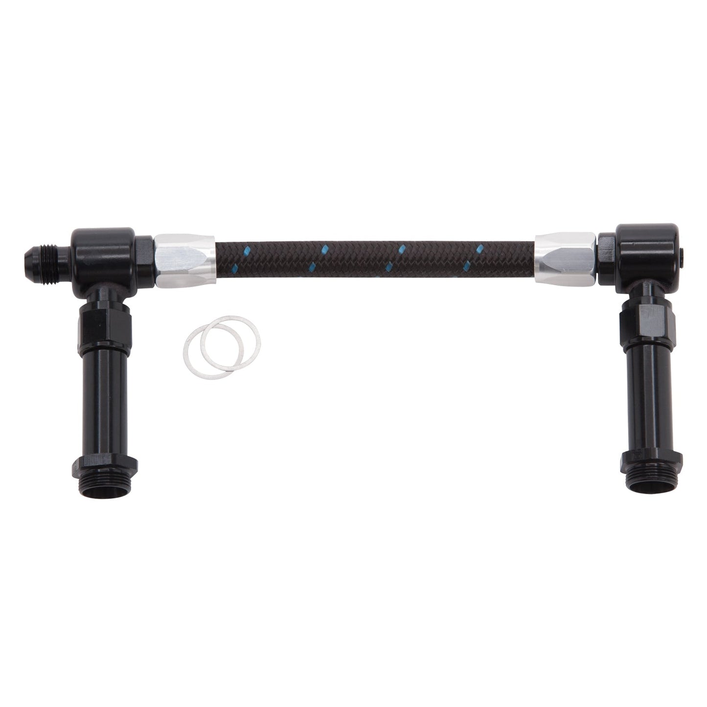 8AN ProClassic Carb Inlet Kit, Holey 4150 Carbs With Black/Silver Finish RUSSELL Autoparts