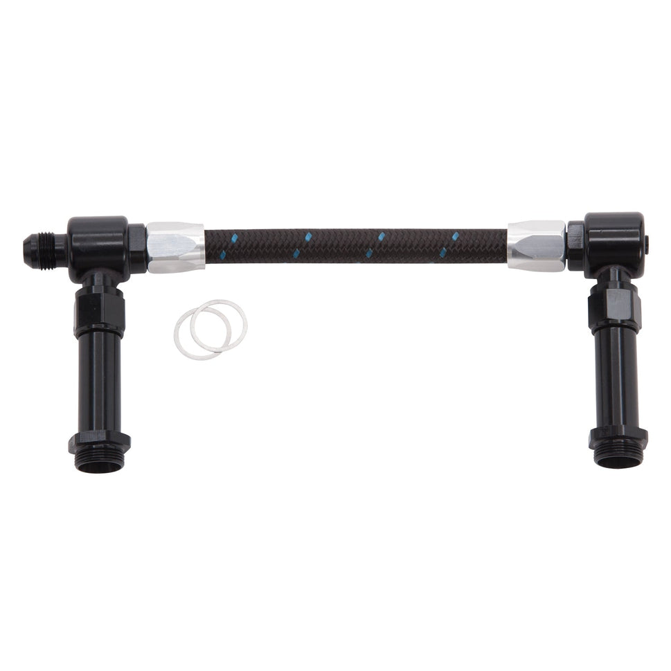 8AN ProClassic Carb Inlet Kit, Holey 4150 Carbs With Black/Silver Finish