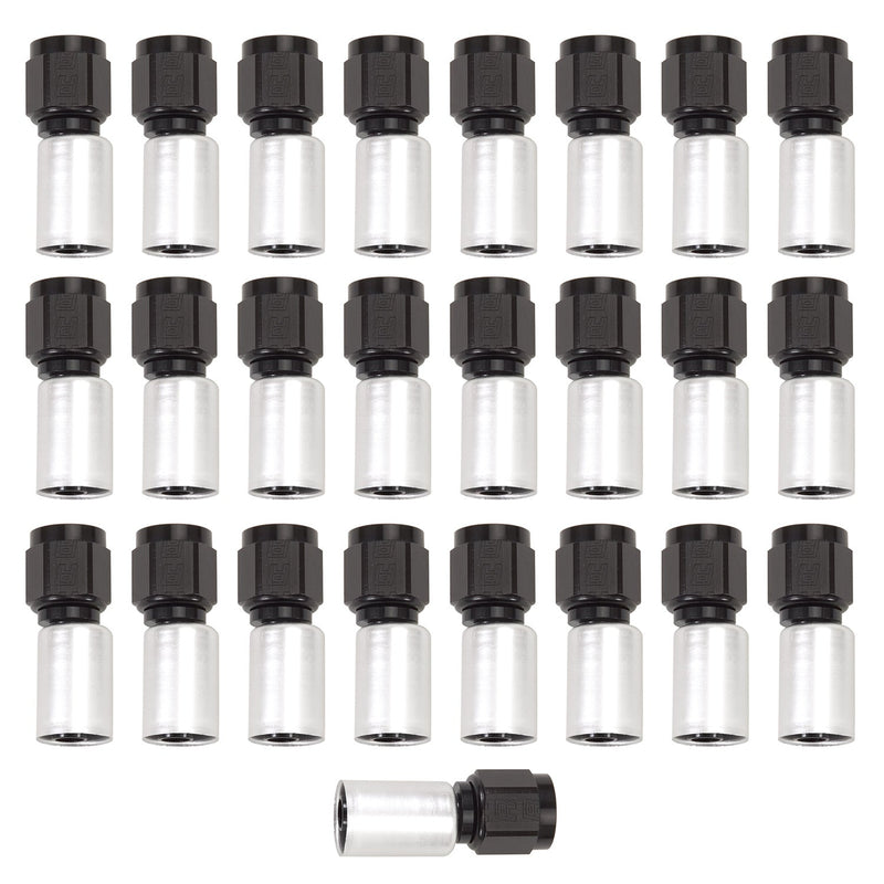 8AN ProClassic Crimp Straight Hose End - 25 Pack RUSSELL Autoparts