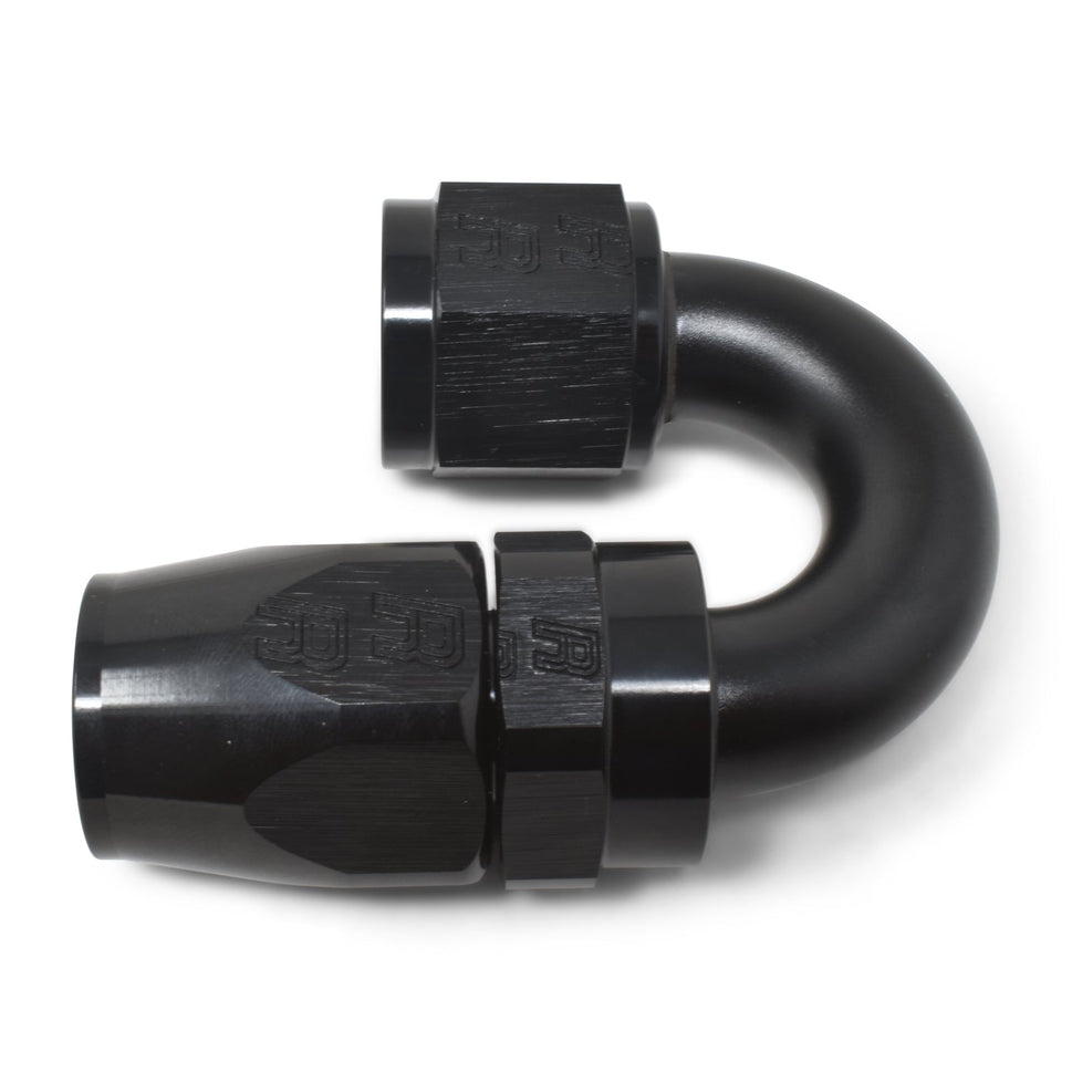 8AN ProClassic Swivel 180 Degree Tight Radius Hose End With Black Finish