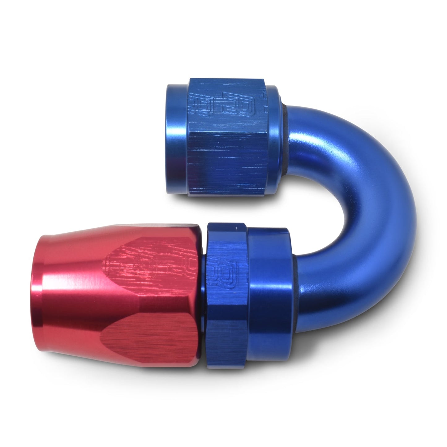 8AN ProClassic Swivel 180 Degree Tight Radius Hose End With Red/Blue Finish RUSSELL Autoparts