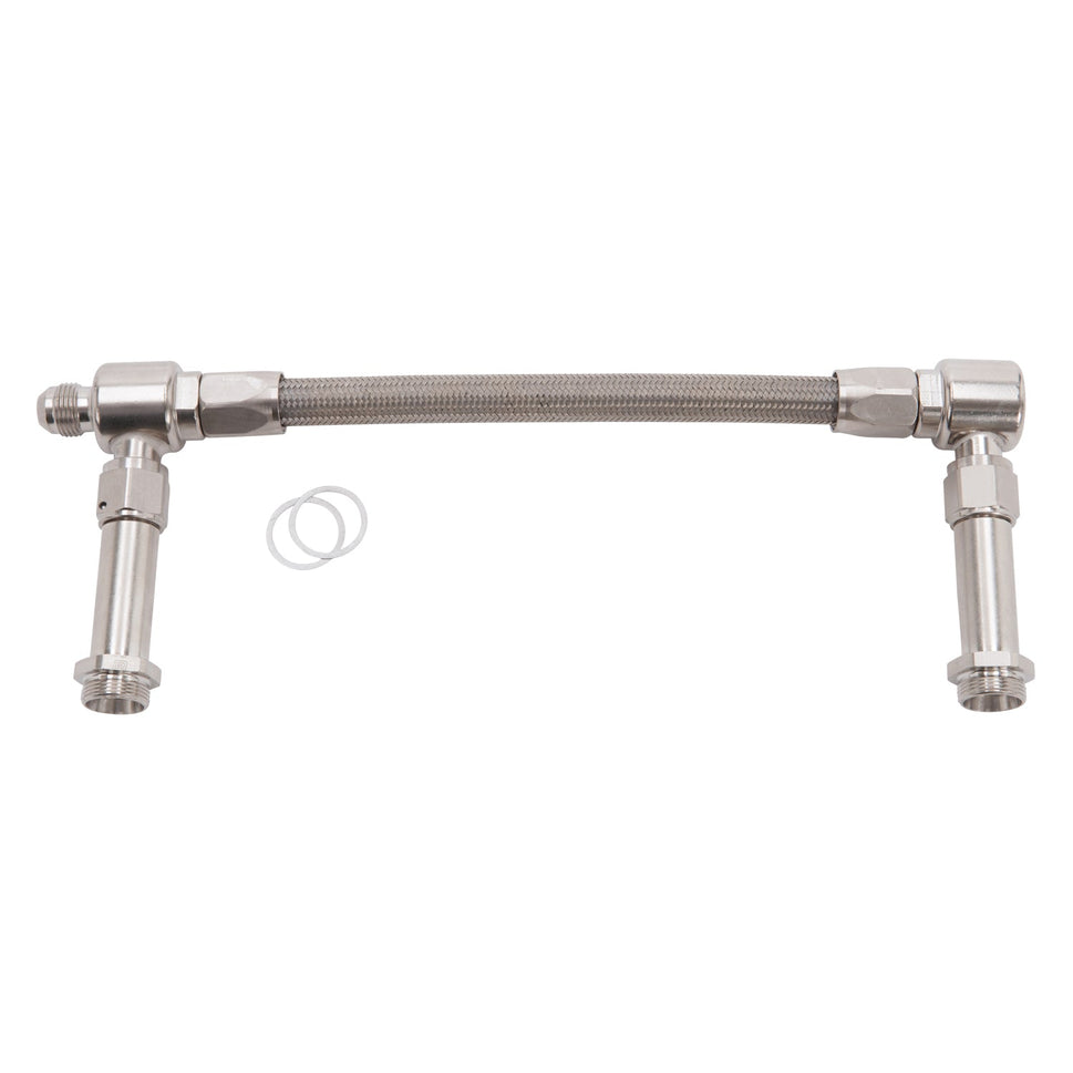 8AN ProFlex Carb Inlet Kit, Holey 4500 Carbs With Endura Finish