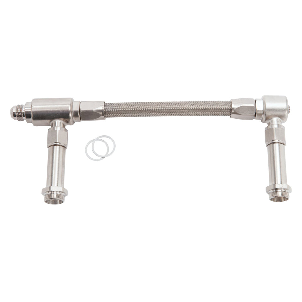 8AN ProFlex Carb Inlet Kit, With Filter, Holey 4150 Carbs With Endura Finish