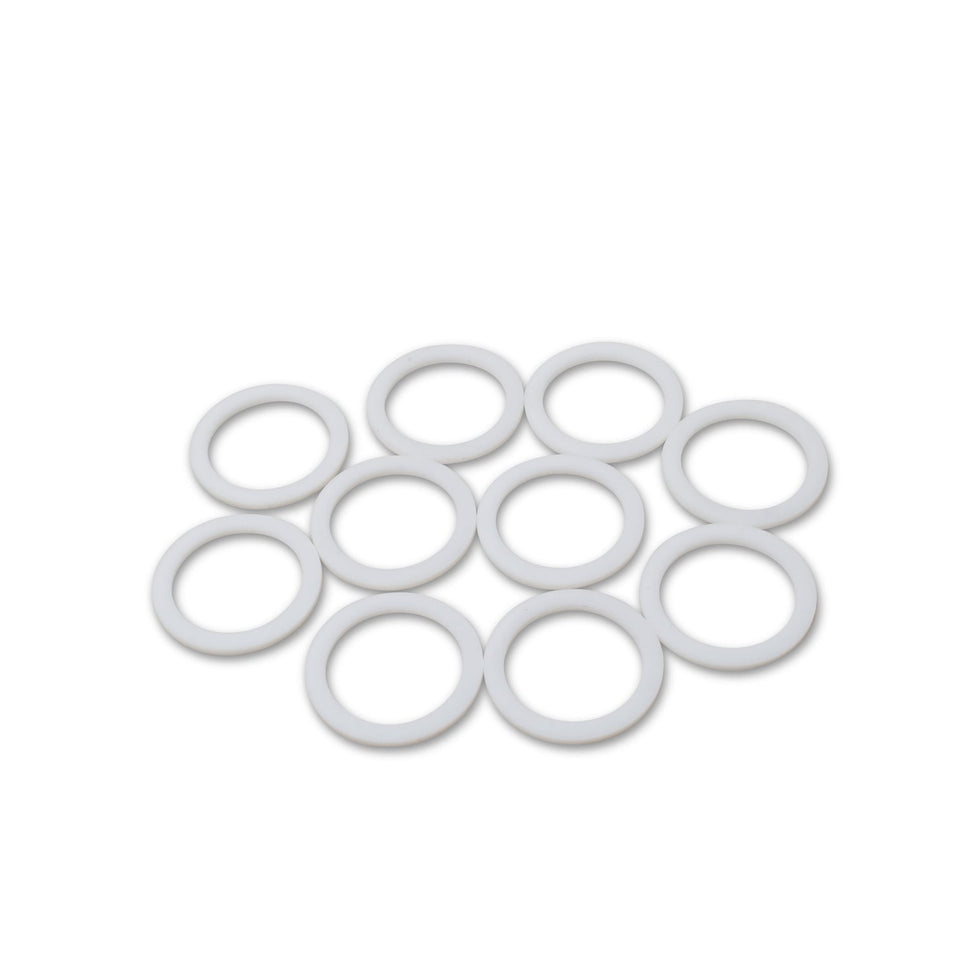 8AN Replacement Teflon Washers For Russell Bulkhead Fittings - 10 Pack