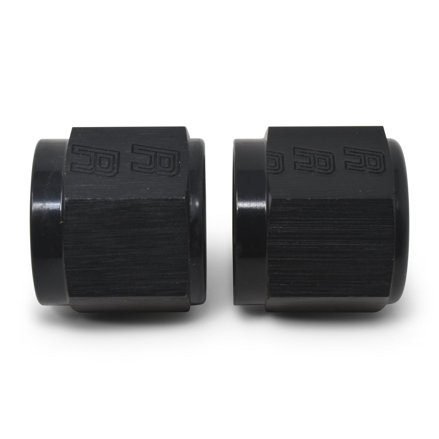8AN To 1/2" Tube Nut Adapter Fitting With Black Finish - Pair RUSSELL Autoparts
