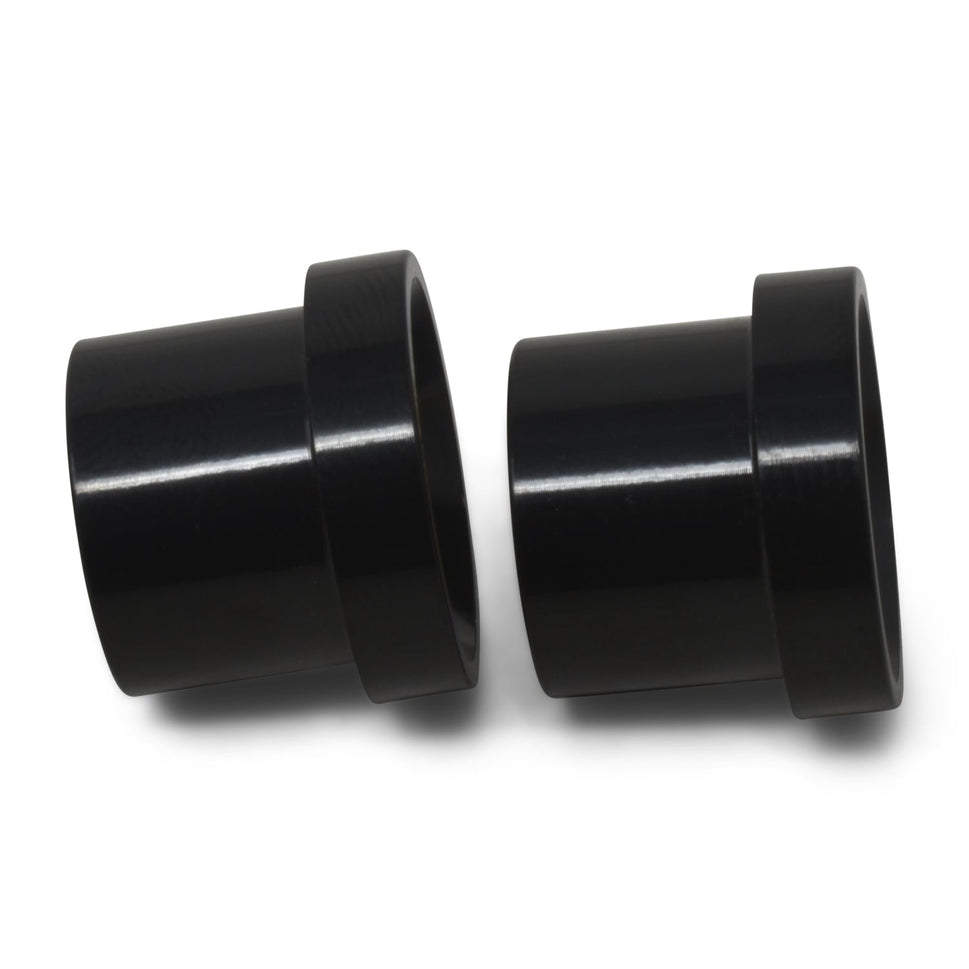 8AN To 1/2" Tube Sleeve Adapter Fitting With Black Finish - Pair