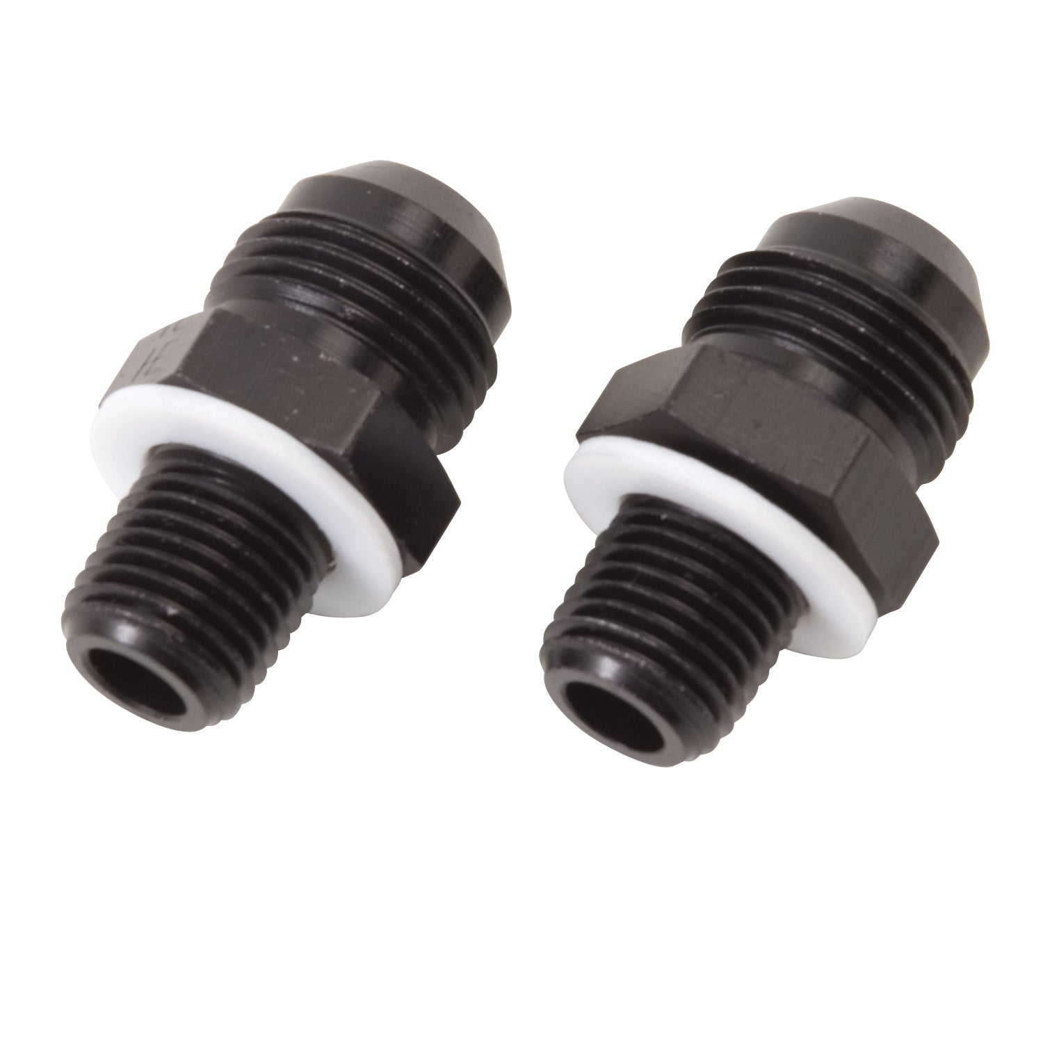 8AN To 1/4" NPSM Transmission Fittings For TH350, TH400, 700R4 & Others - Pair
