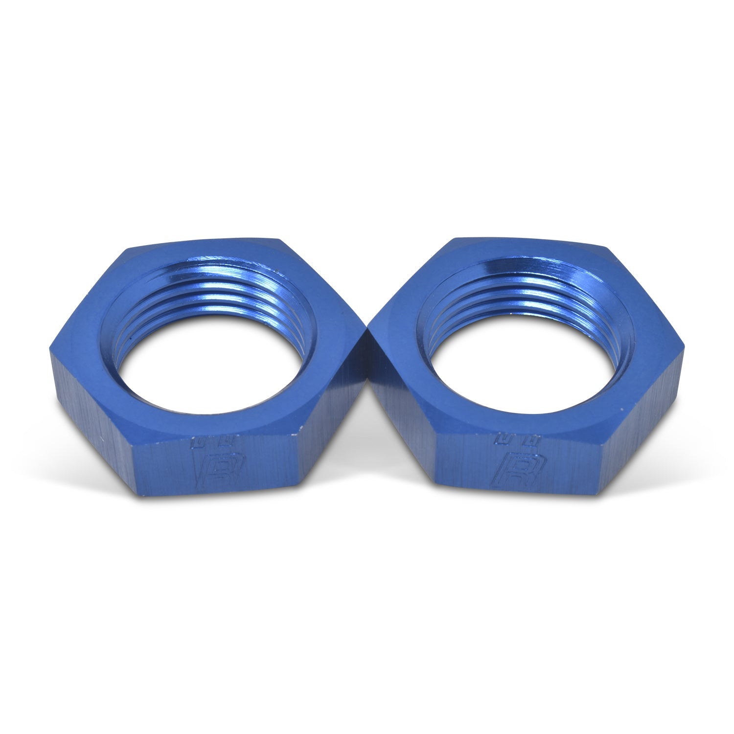 8AN To 3/4" -16 Thread Bulkhead Nut Adapter Fitting With Blue Finish