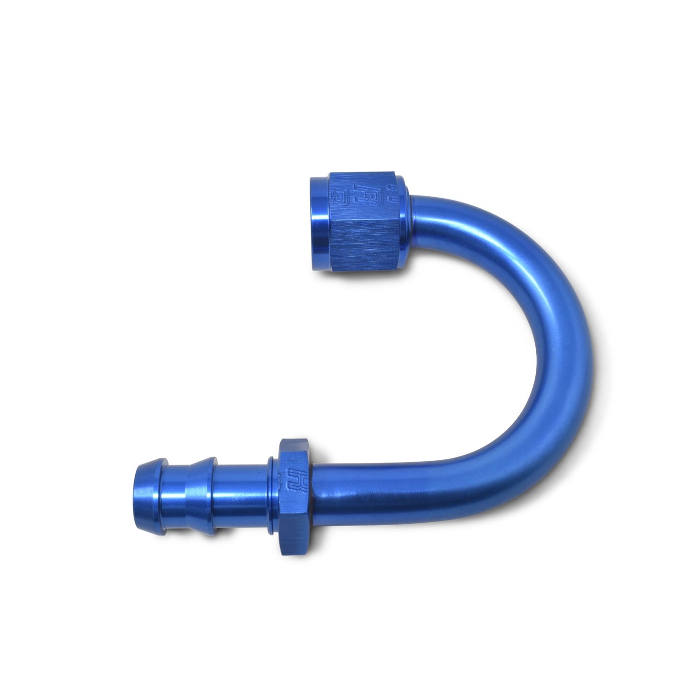 8AN Twist-Lok 180 Degree 1-1/4" Radius Hose End With Blue Finish RUSSELL Autoparts