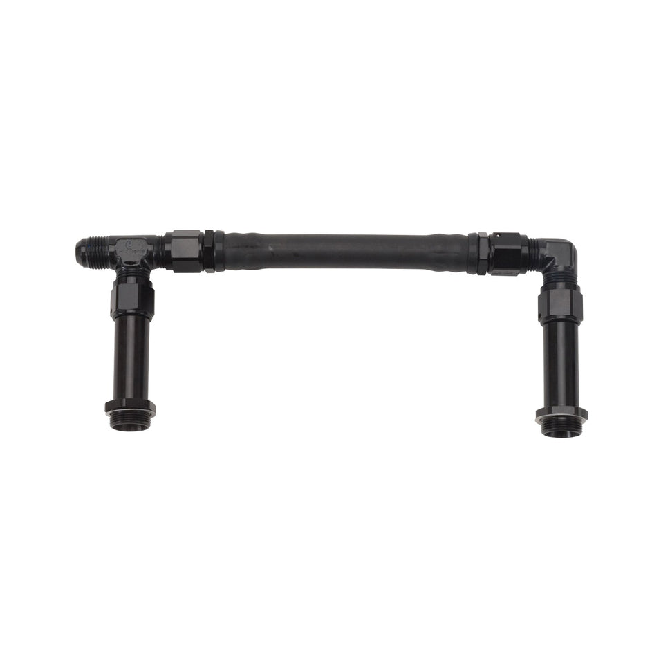 8AN Twist-Lok Carb Inlet Kit, Holey 4150 Carbs With Black Finish