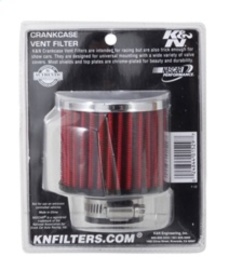 K&N 1.25in Flange ID x 3in OD x 2.5in H Rubber Base Crankcase Vent Filter K&N Engineering Air Filters - Universal Fit