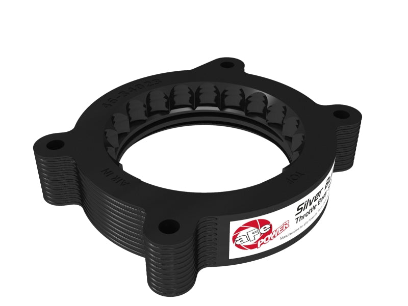aFe 2020 Vette C8 Silver Bullet Aluminum Throttle Body Spacer / Works With aFe Intake Only - Black aFe Throttle Body Spacers