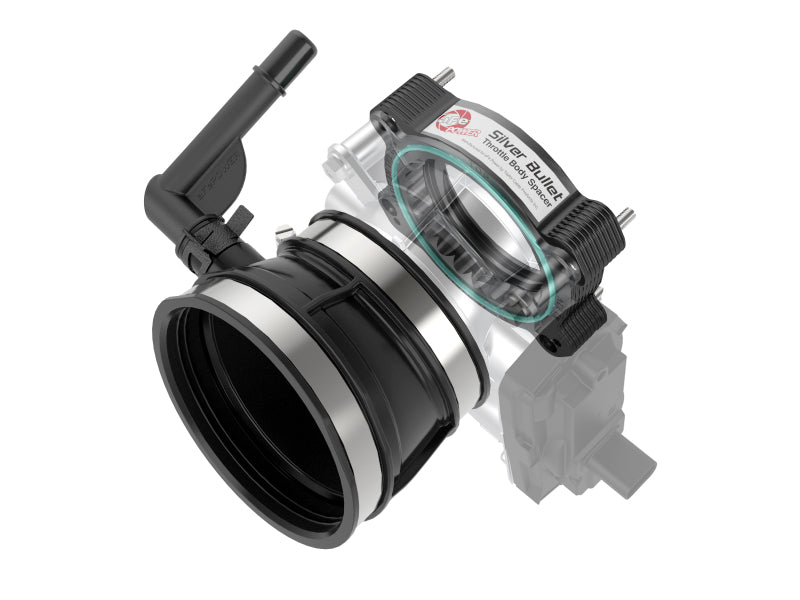 aFe 2020 Vette C8 Silver Bullet Aluminum Throttle Body Spacer / Works With Factory Intake Only - Blk aFe Throttle Body Spacers