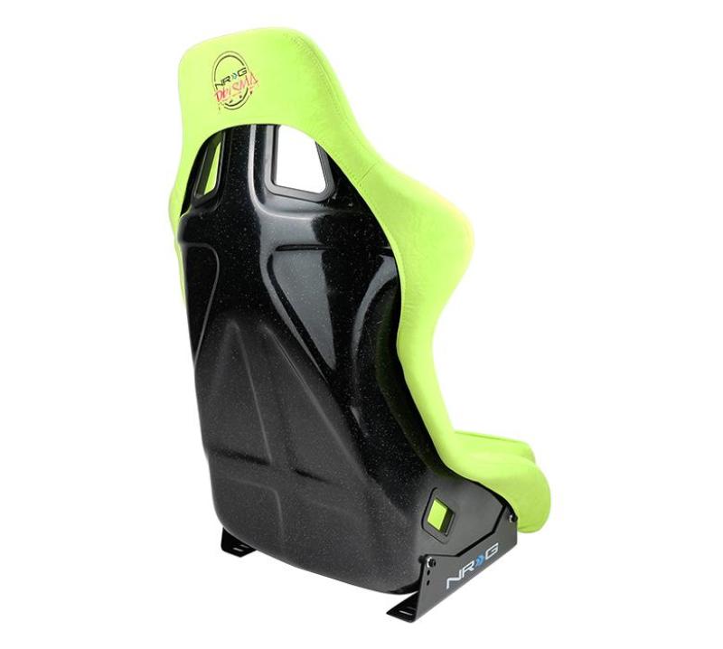 NRG FRP Bucket Seat PRISMA Edition - Large (Neon Green Alcantara/ Pearlized Back) NRG Race Seats