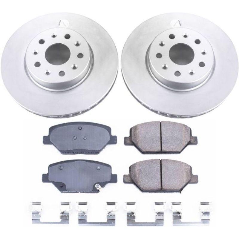 Power Stop 16-19 Chevrolet Camaro Front Z17 Evolution Geomet Coated Brake Kit PowerStop Brake Kits - Performance Blank