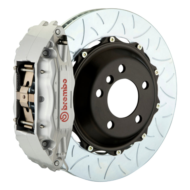 Brembo 01-06 M3 (E46) Front GT BBK 4 Piston Cast 2pc 355x32 2pc Rotor Slotted Type3-Silver Brembo Brake Kits - Performance Slot