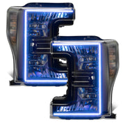 Oracle 17-19 Ford F-250 SD Dynamic Pre-Assembled Headlights - Halogen - Black Edition - ORACLE Lighting Headlights
