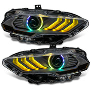 Oracle Lighting 18-23 Ford Mustang Dynamic ColorSHIFT LED Headlights - Black Series ORACLE Lighting Headlights