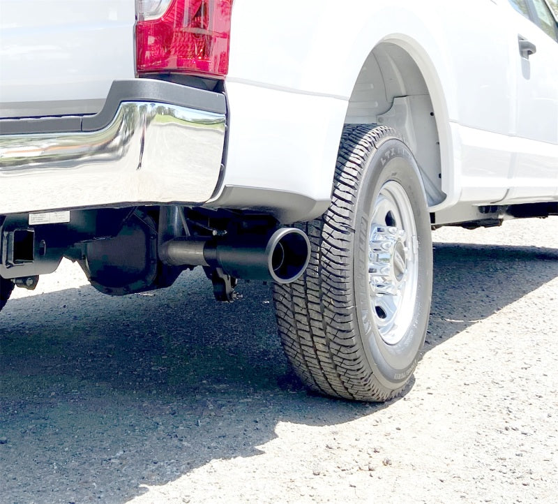Gibson 20-21 Ford F250/F350 7.3L 3in Cat-Back Single Exhaust System Stainless - Black Elite Gibson Catback