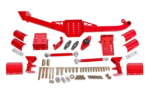 BMR 93-02 F-Body Body Mount Watts Link - Red BMR Suspension Diff Braces