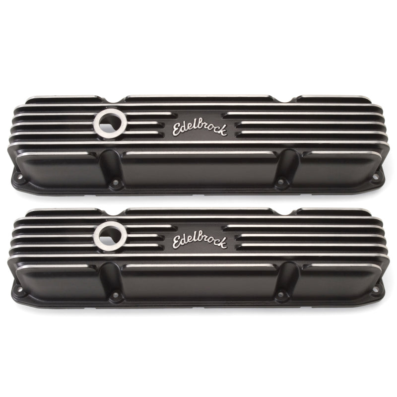Edelbrock Valve Cover Classic Series Chrysler 383/440 CI V8 Black Edelbrock Valve Covers