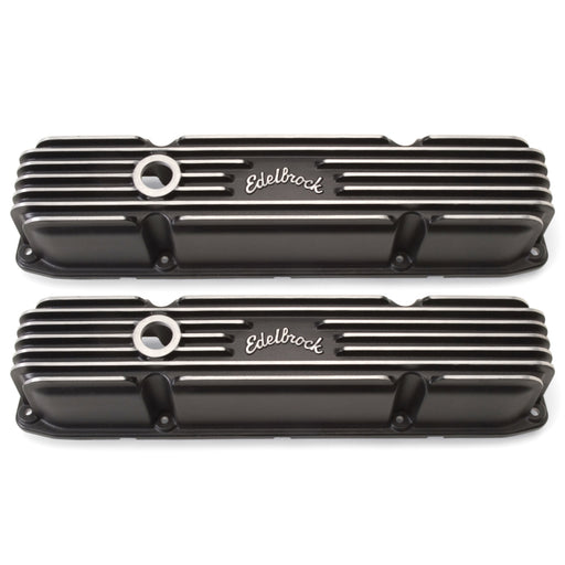 Edelbrock Valve Cover Classic Series Chrysler 383/440 CI V8 Black Edelbrock Valve Covers
