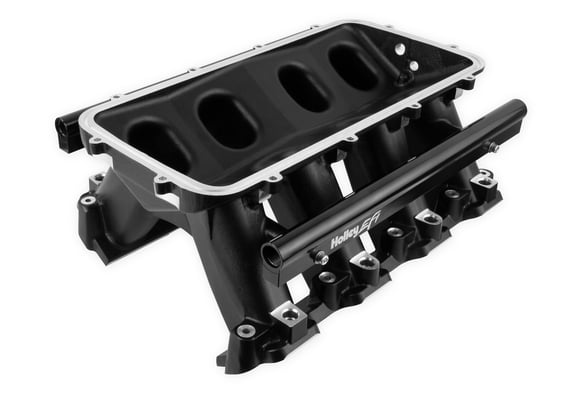 Holley Hi-Ram Lower Manifold - GM LS7- Black 300-229BK HOLLEY EFI Autoparts