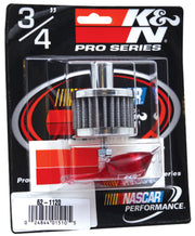 K&N Steel Base Chrome Top Crankcase Vent Filter 3/4in OD Vent / 2in OD / 1-1/2in H Stud Mount K&N Engineering Air Filters - Universal Fit
