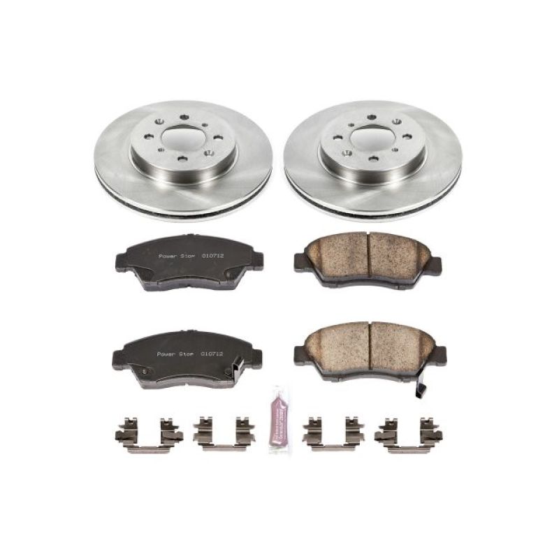 Power Stop 93-95 Honda Civic Front Autospecialty Brake Kit PowerStop Brake Kits - OE