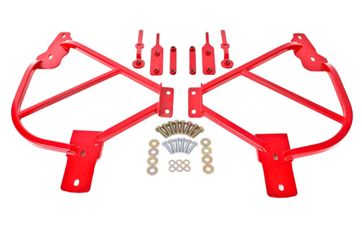 BMR 10-15 5th Gen Camaro Bolt-On Subframe Connectors - Red BMR Suspension Chassis Bracing