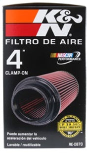 K&N Universal Rubber Filter 4inch FLG / 6inch OD-B / 4-5/8inch OD-T / 9inch H K&N Engineering Air Filters - Universal Fit