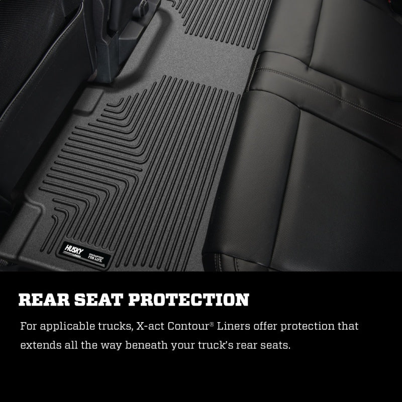 Husky Liners 15-23 Ford F-150 Super Cab X-Act Contour Black 2nd Seat Floor Liners Husky Liners Floor Mats - Rubber