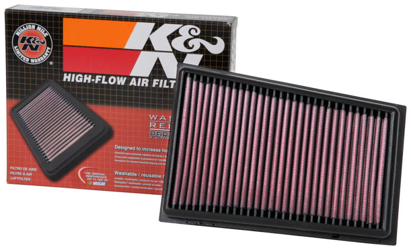 K&N 07-11 Nissan 1.125in H x 9.063in L x 6.438in W Replacement Air Filter K&N Engineering Air Filters - Drop In