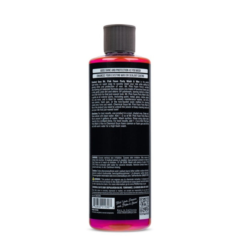 Chemical Guys Mr. Pink Foam Party Vehicle Wash Soap- 16oz Chemical Guys Washes & Soaps