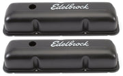 Edelbrock Valve Cover Signature Series Ford 1958-1976 FE V8 Black Edelbrock Valve Covers