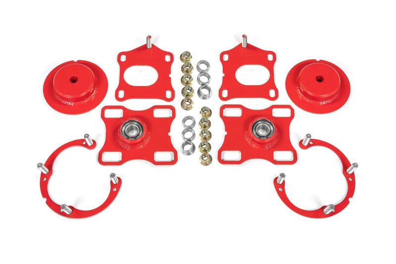 BMR 11-14 Ford Mustang / Shelby GT500 Caster Camber Plates - Red