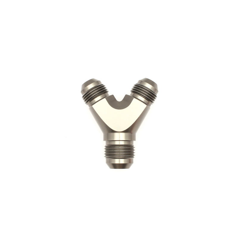 DeatschWerks 8AN Male Flare + 8AN Male Flare to 10AN Male Flare Y Block Fitting DeatschWerks Distribution Blocks